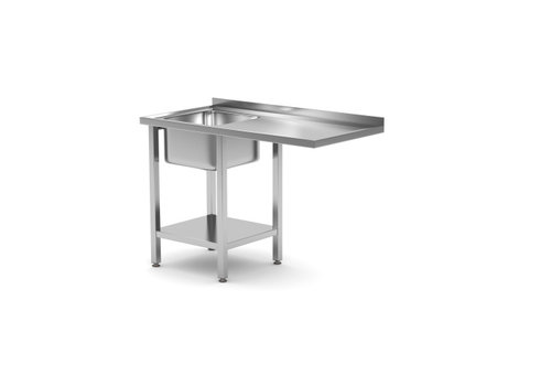  Hendi Sink table | Single sink | Undership | Dishwasher room | Adjustable | stainless steel | 2 Models 