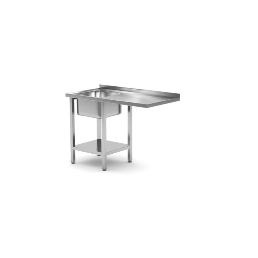 Sink table | Single sink | Undership | Dishwasher room | Adjustable | stainless steel | 2 Models
