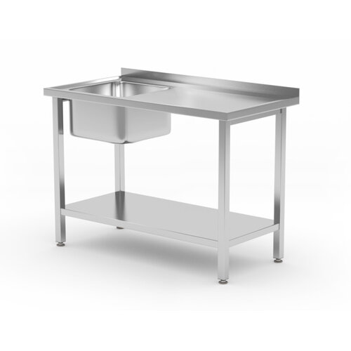  Hendi Spoeltafel | Enkele spoelbak | Onderschap | 2 Modellen 