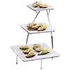 APS Serving Stand | 3 plateaus | Chrome plated | 37.5x37.5x50cm