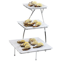 Serving stand | 3 trays | Chrome plated | 37.5 x 37.5 x 50 cm