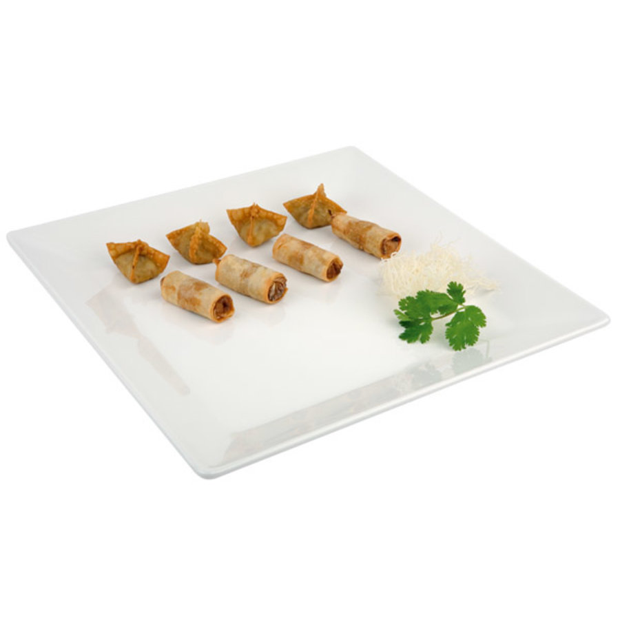 Serving tray | White | Plastic | 21 x 21 x 2.5 cm