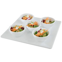 Serving tray | White | Plastic | 26.5 x 26.5 x 3 cm