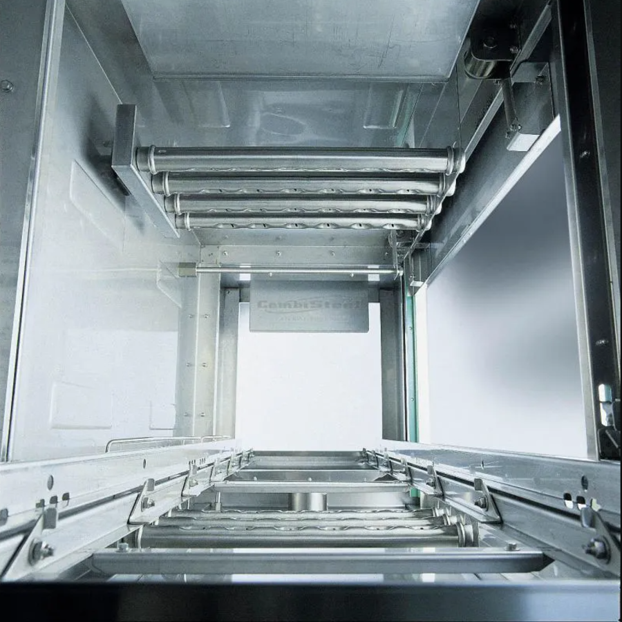 Machine de transport de paniers | acier inoxydable | Manuel | À double paroi | 100 paniers par heure