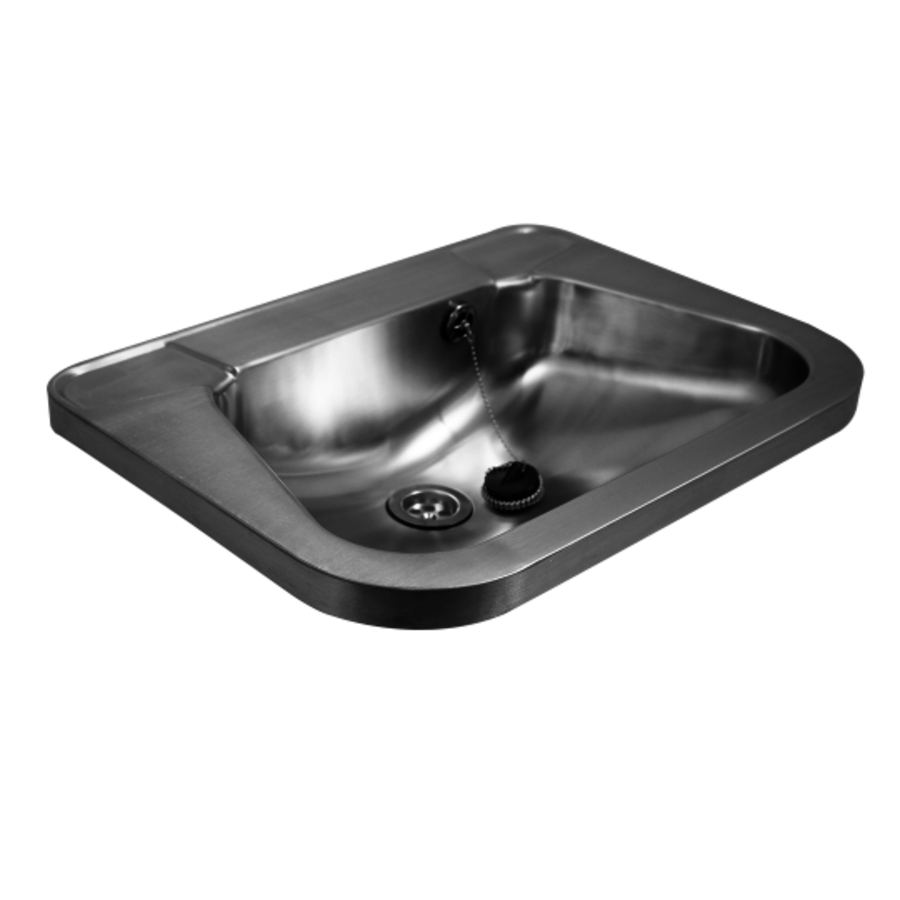 Wandwaschbecken | Mit Anschlag | Edelstahl | 560 x 420 x (h)150 mm | 2 Modelle