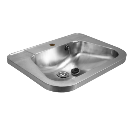  HorecaTraders Wall-mounted washbasin | With stop | Stainless steel | 560 x 420 x (h) 150 mm | 2 Models 