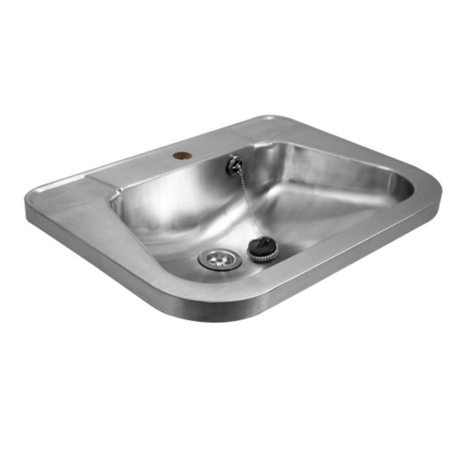 Wandwaschbecken | Mit Anschlag | Edelstahl | 560 x 420 x (h)150 mm | 2 Modelle