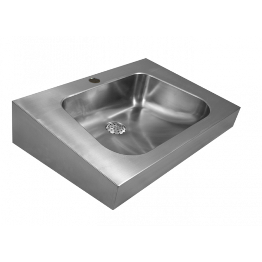 Wall-hung washbasin | stainless steel | 600 x 420 x (h) 152 mm | 2 Models