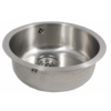 HorecaTraders Built-in sink Clean | Round | Stainless steel | Ø440 x 155 mm