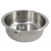 HorecaTraders Lavabo encastré Clean | rond | acier inoxydable | Ø440 x 155 mm
