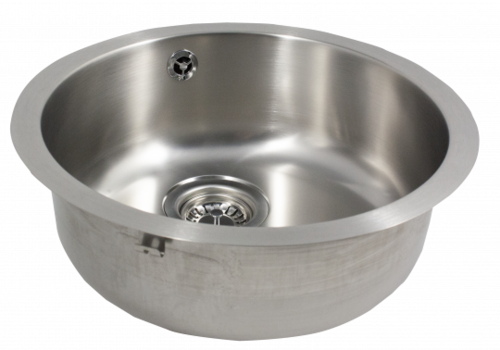  HorecaTraders Built-in sink Clean | Round | Stainless steel | Ø440 x 155 mm 