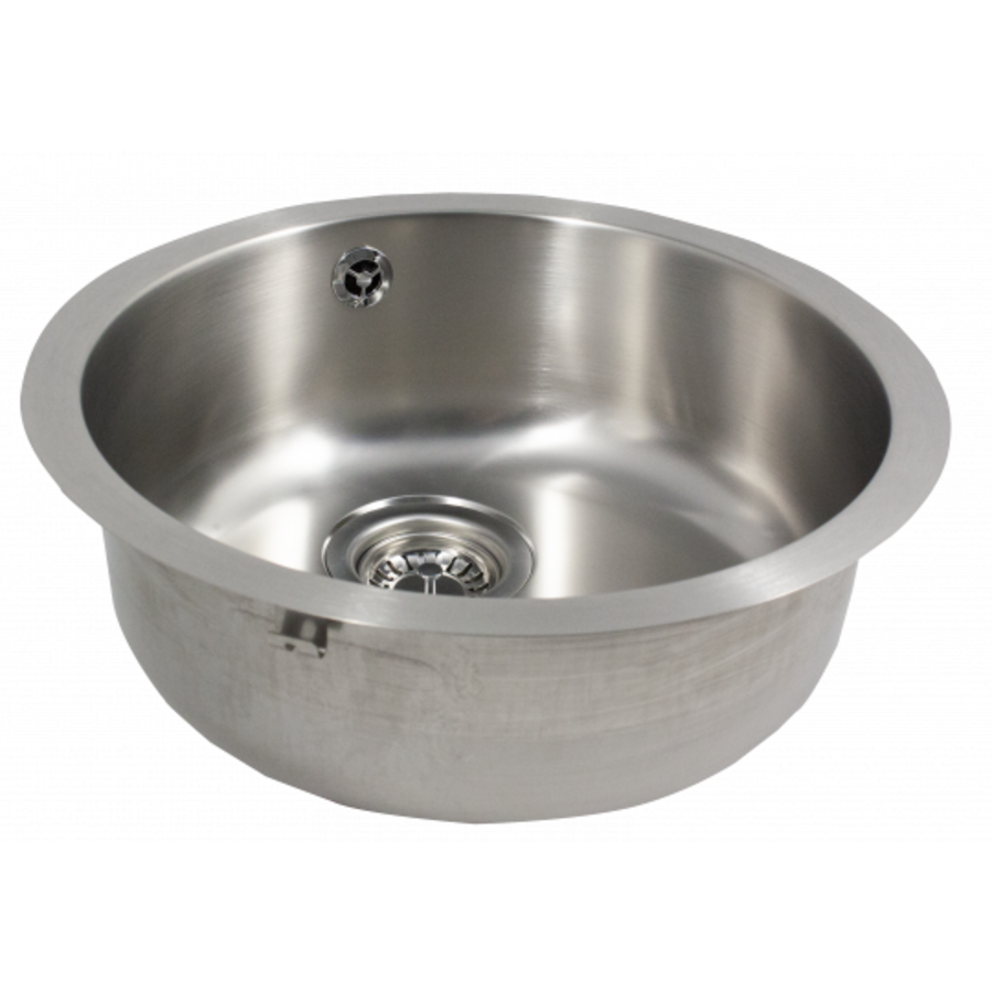 Lavabo encastré Clean | rond | acier inoxydable | Ø440 x 155 mm