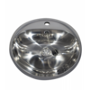 HorecaTraders Built-in sink | Stainless steel | Ø460 | 404 x 319 x 160mm | 2 Models