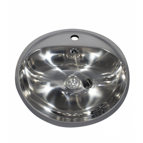  HorecaTraders Built-in sink | Stainless steel | Ø460 | 404 x 319 x 160mm | 2 Models 