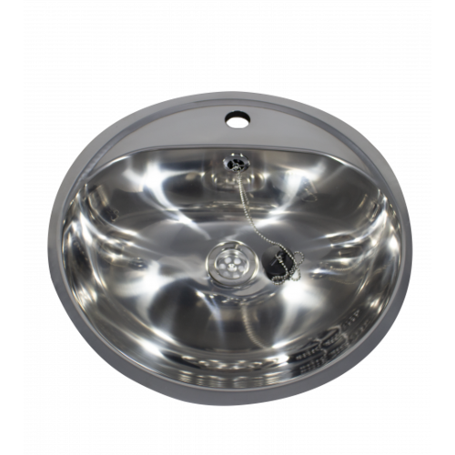  HorecaTraders Built-in sink | Stainless steel | Ø460 | 404 x 319 x 160 mm | 2 Models 
