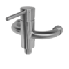 HorecaTraders Mischbatterie Wand | Edelstahl | 90 mm