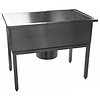 HorecaTraders Industrial Sink | stainless steel | 1000x600x (h) 800 mm