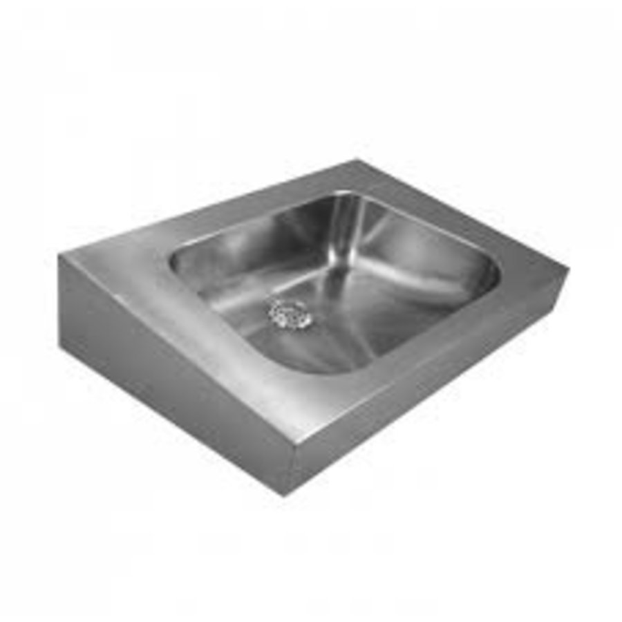 Lavabo mural | acier inoxydable | 600 x 420 x(h)152 mm | 2 modèles