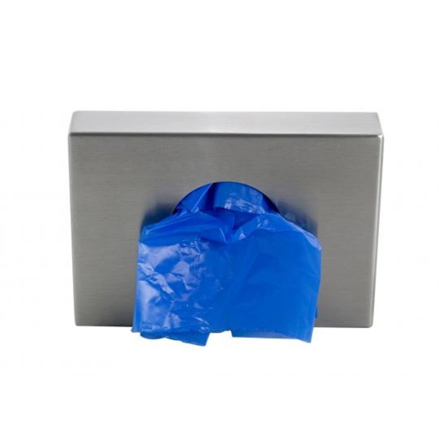 Distributeur de sachets hygiéniques | acier inoxydable | 132 x 24 x 93 mm