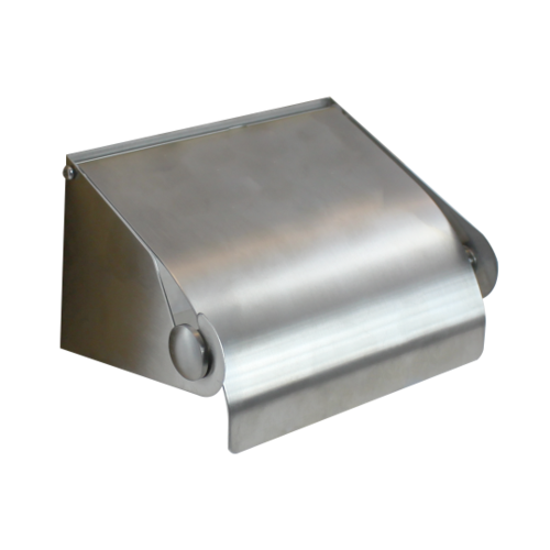  HorecaTraders Porte-rouleau de papier | acier inoxydable | 126 x 110 x 80 mm 