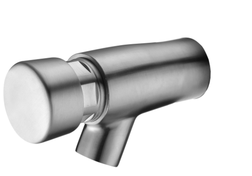  HorecaTraders wall tap | Self-closing | stainless steel | Ø30 x 57.3mm 