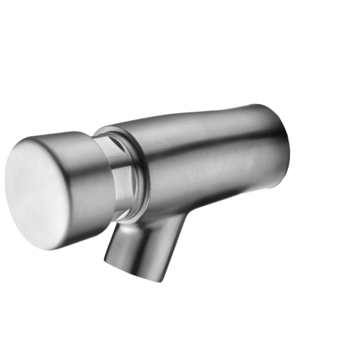  HorecaTraders wall tap | Self-closing | stainless steel | Ø30 x 57.3mm 