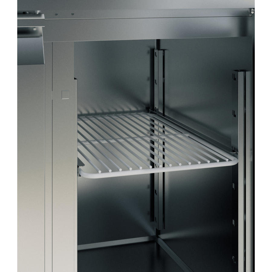 Freezer workbench | 2 doors | Chrome nickel steel | 1300x700x850mm