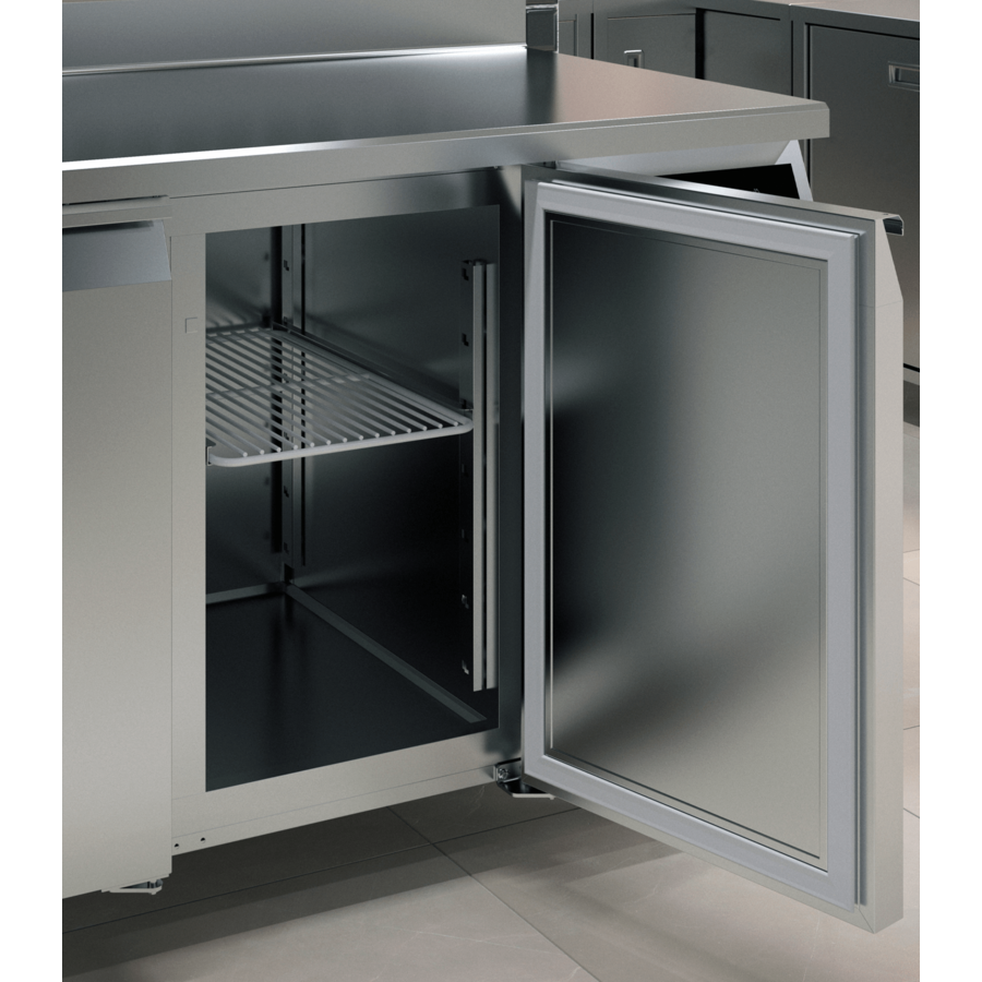 Kühlwerkbank | Chrom-Nickel-Stahl | 4 Schubladen | 1780 x 700 x 850 mm