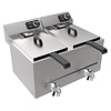 Combisteel Fryer table | stainless steel | 2x 8L | 230V | 620 x 545 x 305mm
