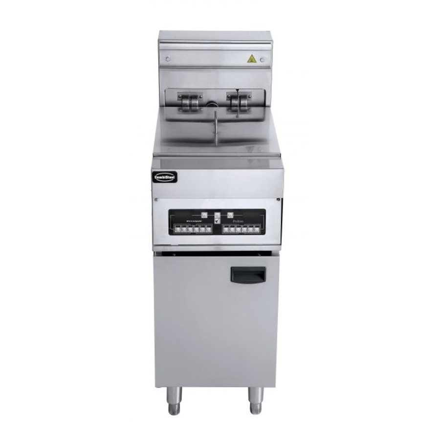 Friteuse électrique | acier inoxydable | 2x 12,5L | 400 x 800 x 1180 mm
