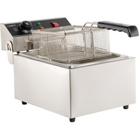 Friteuse électrique | acier inoxydable | 6L | 290 x 440 x 290 mm
