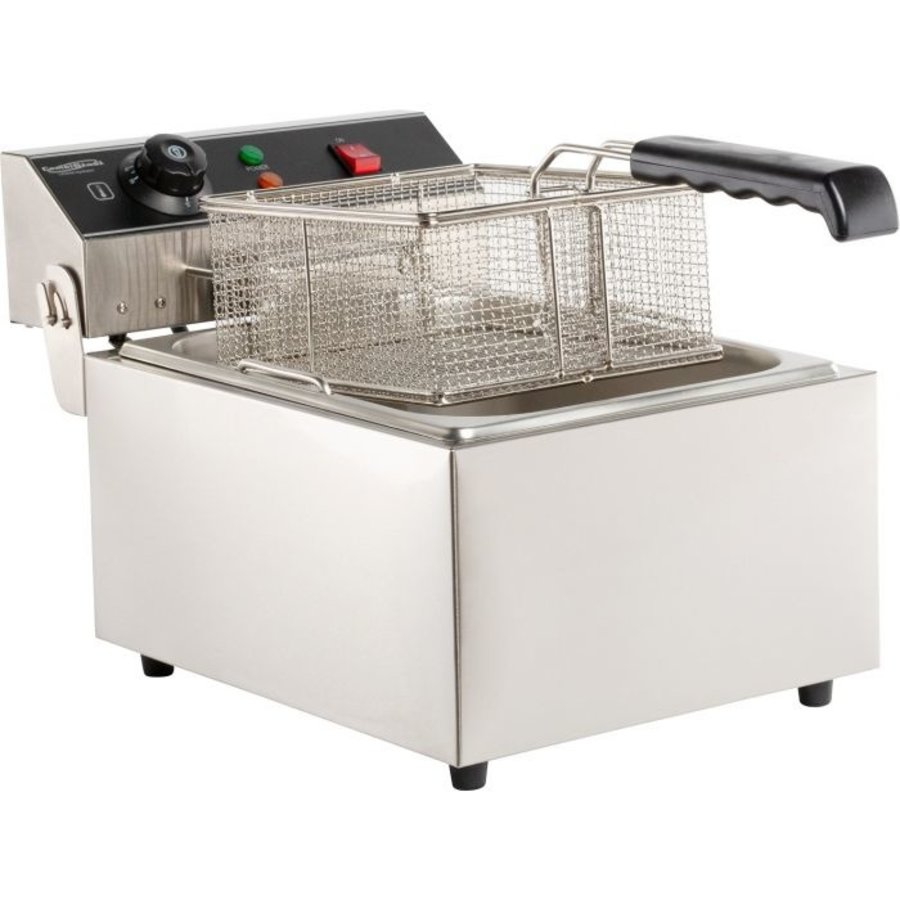 Friteuse électrique | acier inoxydable | 6L | 290 x 440 x 290 mm