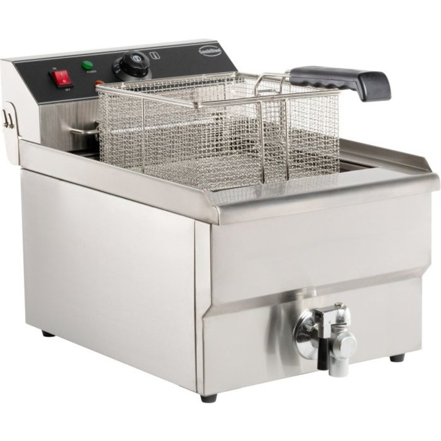 Friteuse de table électrique | acier inoxydable | 400 V | 340 x 560 x 380 mm