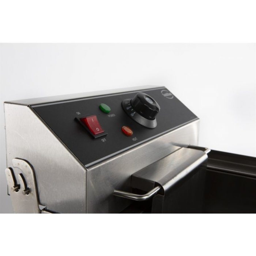 Friteuse de table électrique | acier inoxydable | 400 V | 340 x 560 x 380 mm