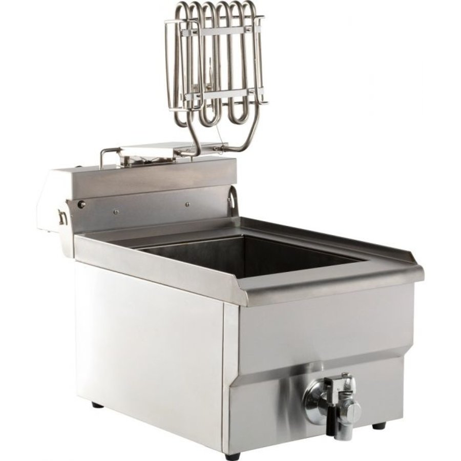 Friteuse de table électrique | acier inoxydable | 400 V | 340 x 560 x 380 mm
