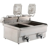 Electric table top fryer | stainless steel | 2x 10L | 690x560x380mm