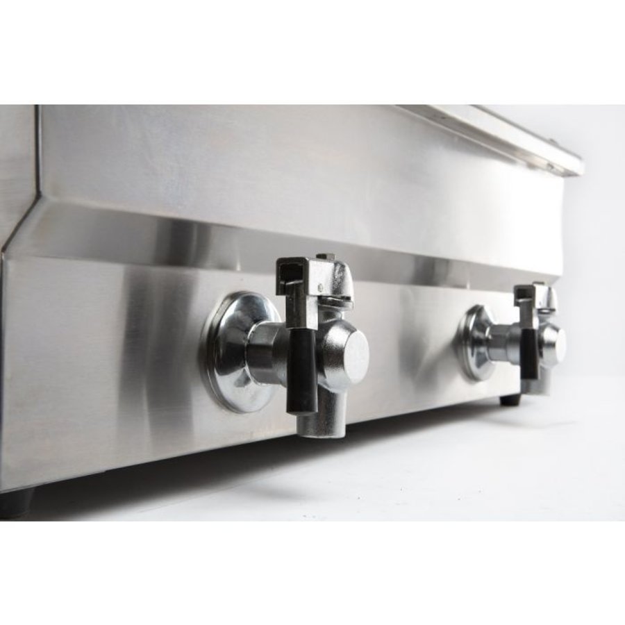 Friteuse électrique de table | acier inoxydable | 2x 10L | 690 x 560 x 380 mm