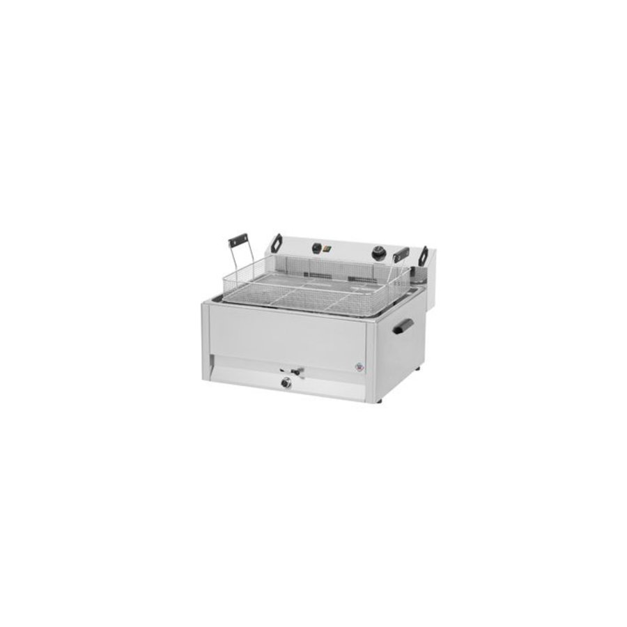 Friteuse de table électrique | acier inoxydable | 30L | 670 x 650 x 370 mm