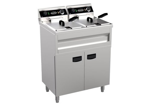  Combisteel Electric Deep Fryer | Stainless steel | 2x 9L | 695 x 530 x 970mm 