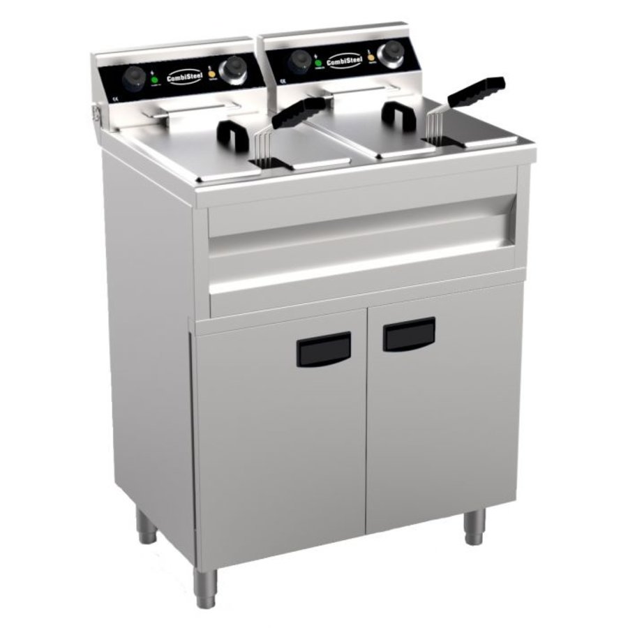 Electric Fryer | stainless steel | 2x 9L | 695 x 530 x 970mm
