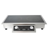 Built-in induction plate | 2 burner | stainless steel | 712 x 382 x 115mm