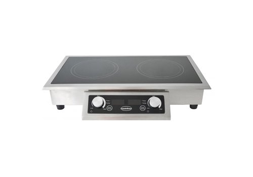  Combisteel Plaque de cuisson à induction encastrable | 2 brûleurs | acier inoxydable | 712 x 382 x 115 mm 