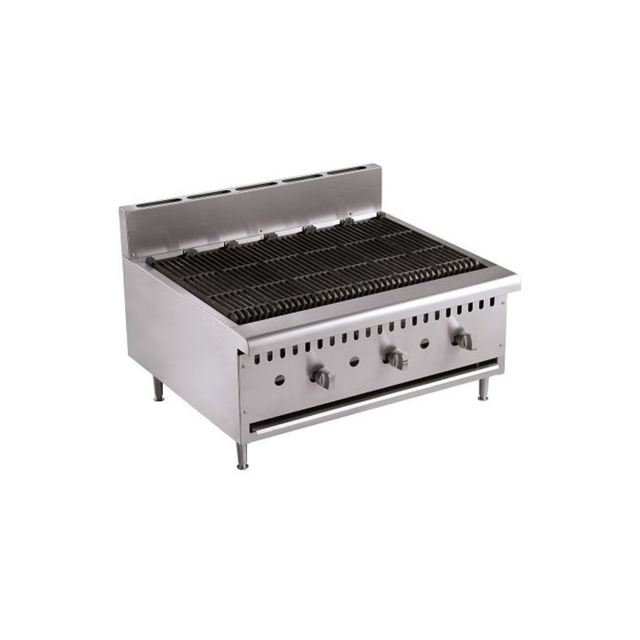 Grillplatte | Gas | Edelstahl | 27kW | 915 x 800 x 590 mm
