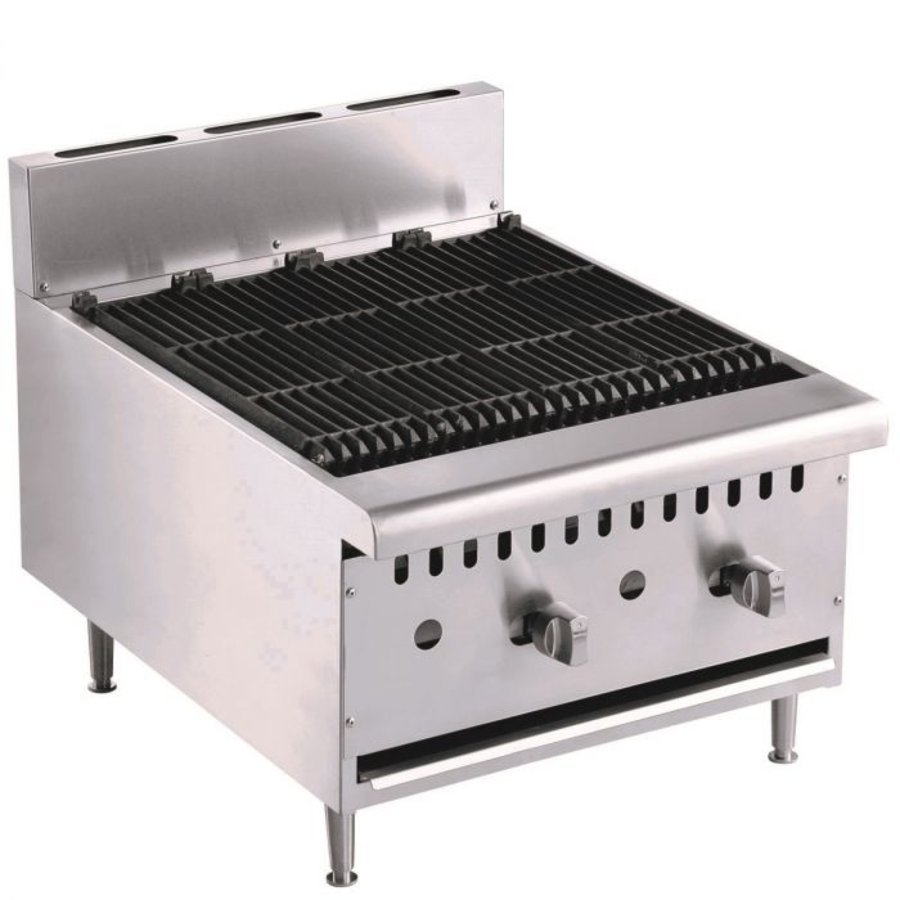 Grill plate | Gas/Lava stone | 18kW | 615 x 800 x 590 mm