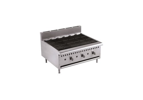  Combisteel Plaque de gril | Gaz/roche de lave | 27 kW | 915 x 800 x 590 mm 