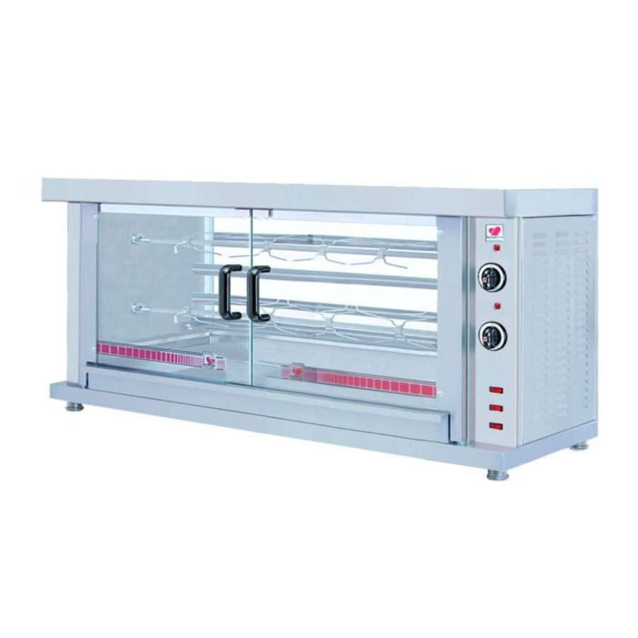 Grillades de poulet | Électrique | acier inoxydable | 400 V | 2 formats