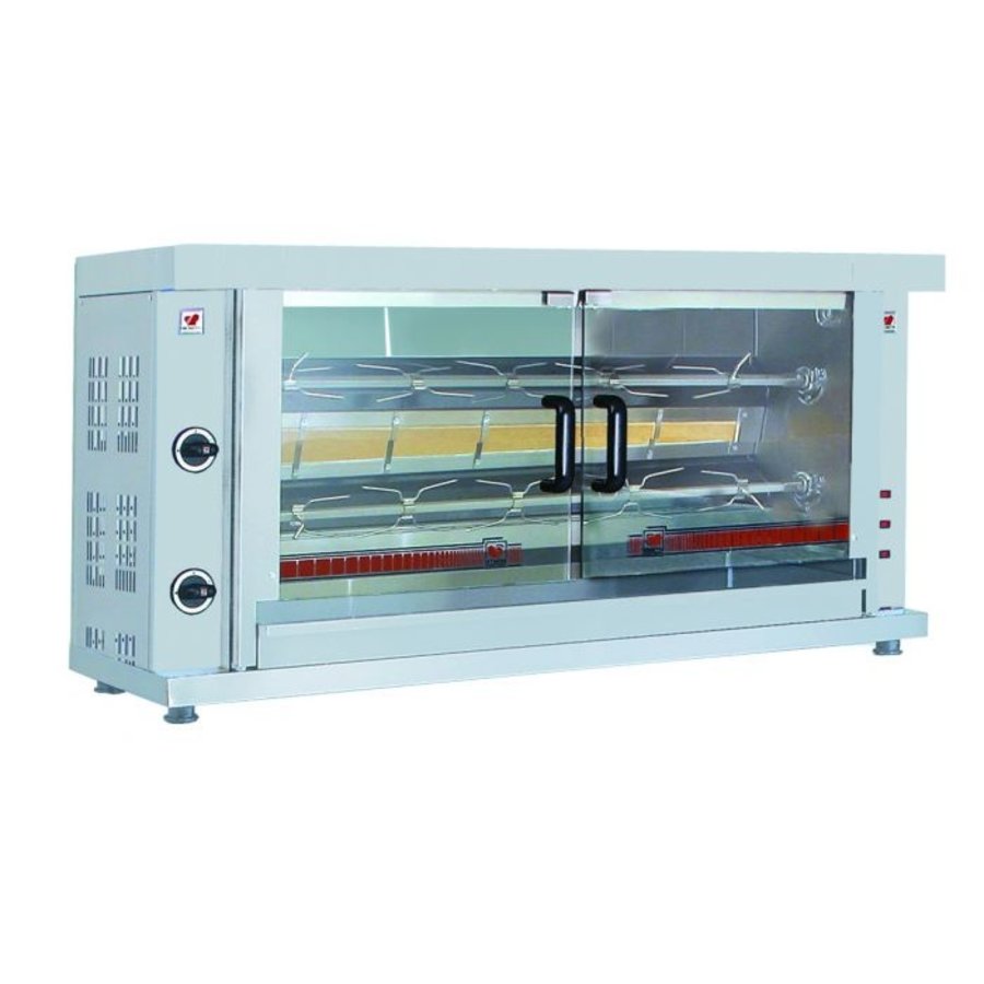Grillades de poulet | Gaz | acier inoxydable | 2 formats