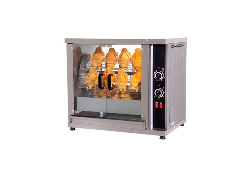  Combisteel Hähnchengrill | Elektrisch | 3 Elemente | Edelstahl | 400 V | 1020 x 640 x 830 mm 