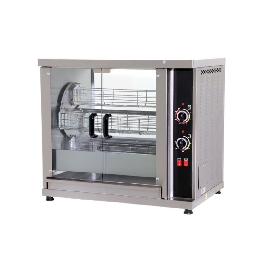 Grillades de poulet | Électrique | 3 éléments | acier inoxydable | 400 V | 1020 x 640 x 830 mm