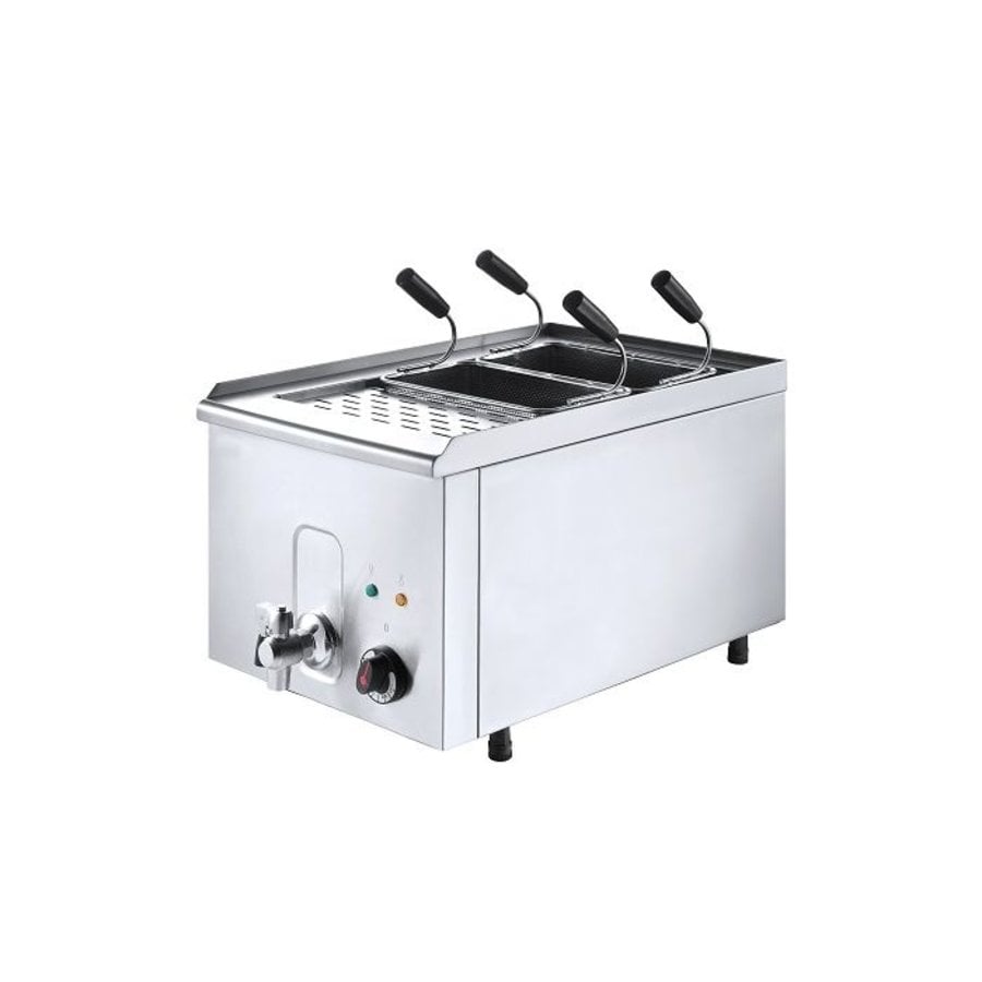 Nudelkocher | Edelstahl | 2 Körbe | 23L | 400 V | 400 x 680 x 370 mm